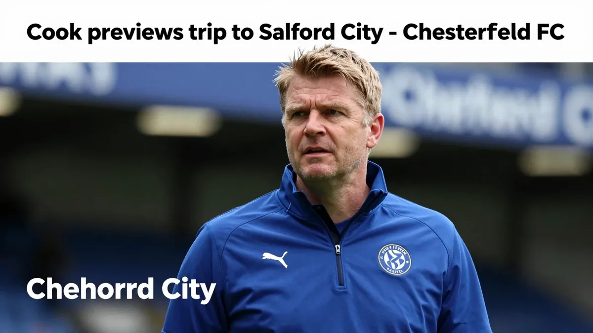 Cook Previews Salford City Trip for Spireites